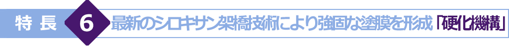 特長6　最新のシロキサン架橋技術により強固な塗膜を形成「硬化機構」