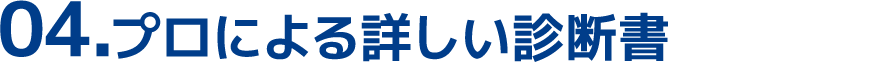 プロによる詳しい診断書